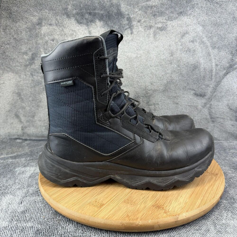 Under Armour Stellar G2 Boots Mens Size 10 Black Combat Waterproof 3024950-001